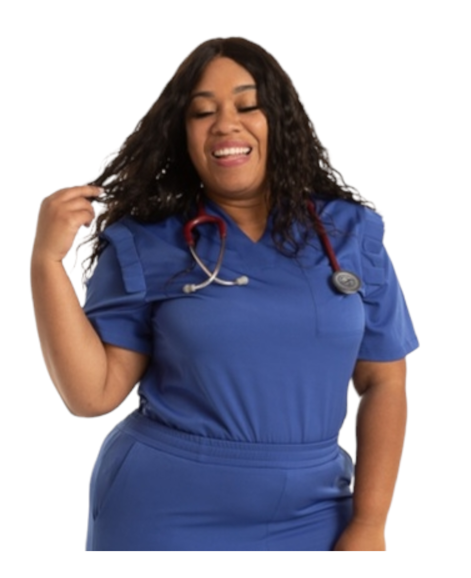 Royal blue 2025 scrub top
